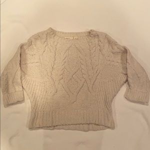 Anthro Chunky Cable Knit Sweater